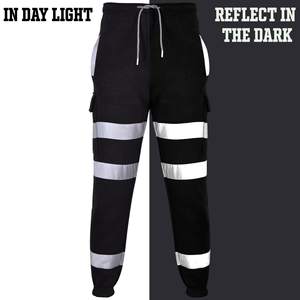2025 <b>Mens</b> Safe <b>Work</b> Pants | Reflective Cargo Joggers & <b>Slim</b> <b>Fit</b> Sweatpants | Casual, Workout & Safety <b>Trousers</b> for Outdoor - Product Image 4