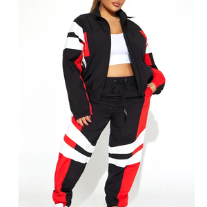 Ensemble de survêtement pour femme, veste coupe-vent en nylon souple décontractée d'été, streetwear, polyester, fermeture éclair, coupe-vent - Product Image 4