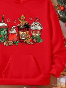 <b>Christmas</b> Men's Pullover <b>Hoodie</b> Comfortable Fashionable 100% Polyester <b>Christmas</b> with Custom Logo Low MOQ - Product Image 4