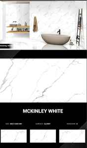 กระเบื้องปูพื้นลายหินอ่อนขัดเงาสีขาวขนาด600x600มม. กันลื่นสำหรับห้องนั่งเล่นดีไซน์ทันสมัย - Product Image 6