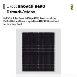 Panneau solaire demi-coupé 460W/440W Polycristallin Monocristallin PERC Verre Frontal pour Toiture Industrielle - Product Image 2