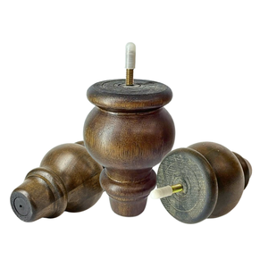 Patas de silla de madera redondas de gama alta hechas a mano de roble Natural/madera maciza de haya para sala de estar - Product Image 6