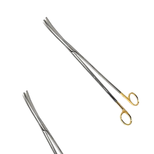 Tijeras Metzenbaum de acero inoxidable, instrumentos quirúrgicos reutilizables manuales, 200mm/230mm, longitud curva, cirugía General, certificación CE - Product Image 1