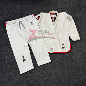 Custom Jiu Jitsu Gi <b>Kimono</b> 100% Cotton 450 Gsm Pearl Weave <b>Jacket</b> 10oz Ripstop Twill Cotton Pants Custom Bjj Gi Made in Pakistan - Product Image 2