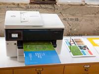 Printer All-In-One Dupleks Wi-Fi Format Lebar OfficeJet 7740 dengan ADF