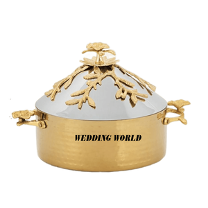 หม้ออุ่นอาหารทำจากสแตนเลสขัดเงากระจกทรงกลมดีไซน์บนโต๊ะหม้อไฟโลหะแฟนซีคอลเลกชันล่าสุด - Product Image 5