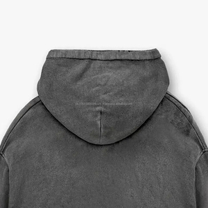 Custom 100% Cotton Oem Service Acid Washed Distressed Hoodies Best Fashionable <b>Men</b> Acid Washed <b>Crop</b> <b>Top</b> Hoodies - Product Image 6