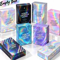 Boîtes d'emballage de cigarettes personnalisées imprimées numériquement, cartons pliables en carton avec logo, multi-SKU, vernis sélectif UV, emballage vide uniquement