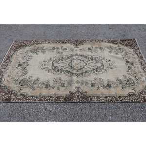 พรมวินเทจสไตล์ตุรกี ขนาด 3.8x6.8 ฟุต พรมสีน้ำตาลขอบสีเข้ม - Product Image 2