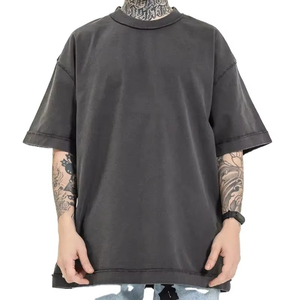 2025 camisetas para hombre diseño 100% algodón estampado gráfico peso pesado lejía lavado ácido Vintage de talla grande Camiseta holgada - Product Image 4