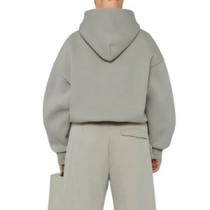 Sweat-shirt à capuche en molleton de coton de qualité supérieure en gros, lourd, à épaules tombantes, streetwear, pour hommes - Product Image 3