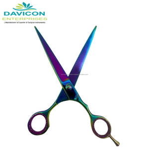 Ciseaux de barbier en acier inoxydable avec finition mate |   Instruments de beauté modèle DE-654 par DAVICON - Product Image 4