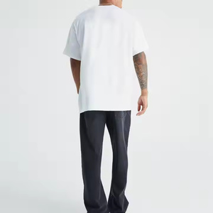 เสื้อยืดผ้าฝ้ายแขนสั้นสำหรับผู้ชายพิมพ์ลายแบบโอเวอร์ไซส์ - Product Image 5