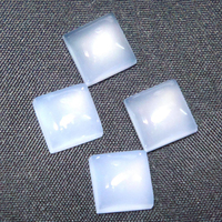PDM Gems Pierre de Calcédoine Aqua, Cabochon Précieux Forme Carrée Lisse, Vente en Gros à Prix d'Usine, Vente en Gros OEM
