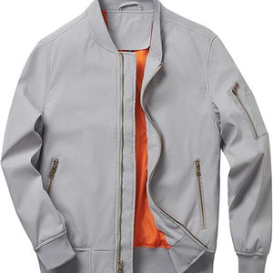 Chaqueta de bombardero de vuelo impermeable ligera y elegante para hombre, nueva cazadora de primavera personalizable con cremallera, prendas de vestir, patrón estampado - Product Image 1
