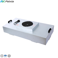 Penjernih Udara Efek Filtrasi Pemurnian Tinggi Baru 2x4 4x4 H14 dengan Unit Filter Kipas HEPA Motor EC untuk Penggunaan Laboratorium Kebisingan Rendah