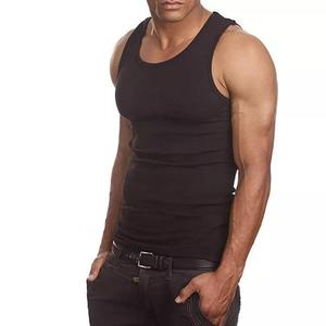 Verano hombres entrenamiento chaleco sin mangas logotipo personalizado impreso en blanco negro sin mangas camisetas sin mangas - Product Image 3