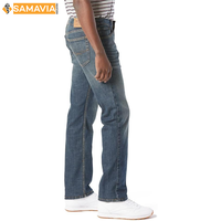 Jeans de Mezclilla Jacquard de Punto Ligero de Secado Rápido con Patrón 3D para Verano, para Hombre, con Spandex y Algodón Elástico, Estilo Boyfriend ELEGANTE, Cintura Media