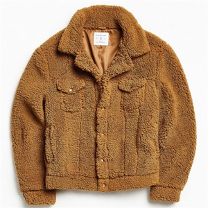 LAYENNE Veste en polaire à manches longues pour hommes, veste en polaire à manches longues avec poches, vêtements d'extérieur en Sherpa moelleux et unis pour l'hiver - Product Image 6