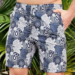 Short de bain en toile pour homme, extensible dans les 4 sens, séchage rapide, respirant, fermeture à cordon de serrage écologique, style décontracté - Product Image 2