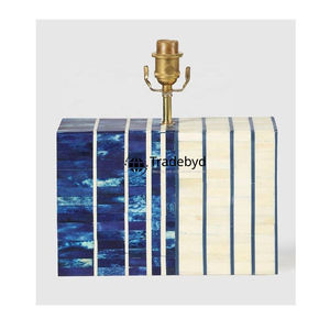 Lámpara de Mesa Moderna Hecha a Mano con Incrustaciones de Hueso, E26 AC, con Iluminación LED para Decoración de Dormitorio, Tradebyd - Product Image 1