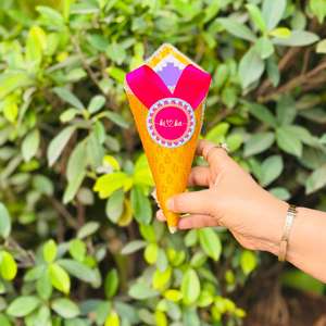 Conos de pétalos de brocado para regalos de boda y frutos secos, conos de pétalos para Haldi Mehndi y otras funciones en el hogar. - Product Image 2