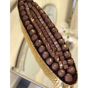 Bol à chocolat rond design antique bol à chocolat en métal doré de qualité exclusive bonbons porte-dessert pour fournitures d'hôtel - Product Image 1