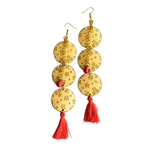 Pendientes de coco Vintage hechos a mano, pendientes de concha de coco, gotas de NatureCoco, aros de Coco Tropical, joyería Natural para ocasiones de fiesta - Product Image 1