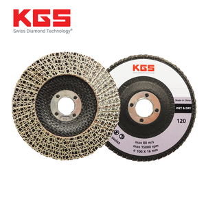 KGS 115mm disque de ponçage à lamelles diamantées grain 60 120 200 moyeu pour <span class=keywords><strong>meuleuse</strong></span> d'angle - Product Image 2