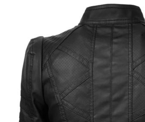 2026 New Design Winter <b>Women's</b> Windbreaker Real Leather Knitted <b>Jacket</b> with Zipper Breathable Fabric Pockets OEM Wholesale - Product Image 4