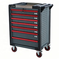 Chariot à outils d'atelier de mécanique avec 7 tiroirs, armoire à outils