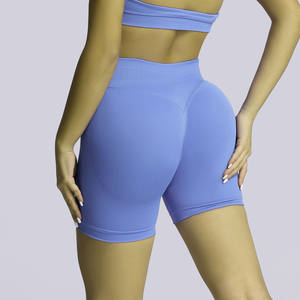 Pantalones cortos sin costuras para mujer, ropa deportiva de cintura alta, entrenamiento para correr, Fitness, gimnasio, yoga, novedad - Product Image 4