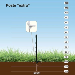 Poteau en plastique extra 0,75 m (10 unités) - Product Image 2