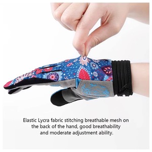 OEM buena alta calidad logotipo personalizado verano fino transpirable Motor ciclismo dedo completo pantalla táctil guantes de montar en bicicleta. - Product Image 2