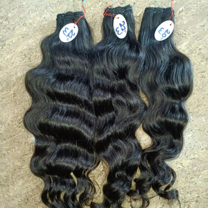 Machine à 8 fils Double trame Extensions de cheveux indiens Remy Cheveux humains vierges Tissage de cheveux doux et brillants résistant aux chutes - Product Image 1