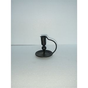 Bougeoir en fonte noire vintage en gros |   Support de bougie en métal sur mesure, haut et conique, pour les événements d'hôtels et de restaurants - Product Image 3