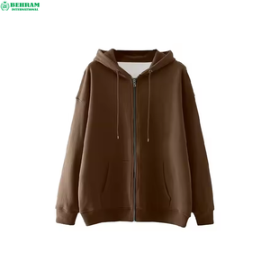 Sudaderas con Capucha Unisex Transpirables con Cierre, 100% Algodón, Felpa Francesa, Corte Regular, Secado Rápido, para Invierno - Product Image 3