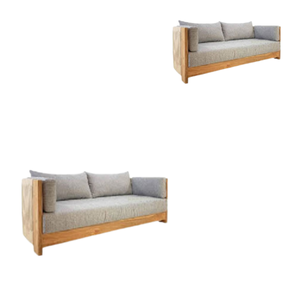 โซฟาไม้สำหรับสวนโซฟากลางแจ้งเฟอร์นิเจอร์ไม้เนื้อแข็งโซฟาโรงแรมสันทนาการวิลล่าสวน - Product Image 4