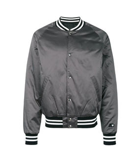 Sammy Wears alta calidad OEM hombres 100% satén bombardero Varsity chaquetas con capucha invierno tela cuello - Product Image 6