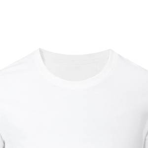 เสื้อยืดคอวีผ้าฝ้ายแขนยาวครึ่งแขนทรงพอดีตัวเสื้อยืดสีพื้นสีขาวสำหรับบุรุษ - Product Image 3