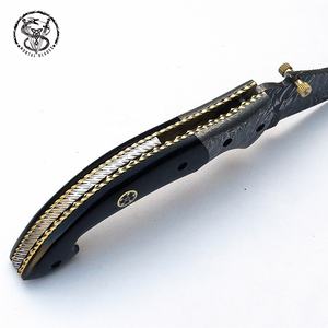 Couteau EDC de chasse de poche de plein air, couteau pliant multifonctionnel avec gaine en cuir de haute qualité - Product Image 5