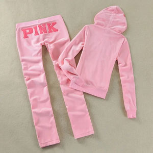 Conjunto Deportivo Leocor de Lujo para Mujer, Invierno, Transpirable, 100% Algodón, Felpa, con Estampado de Letras, Sudadera con Capucha y Pantalones, Tallas Grandes - Product Image 3