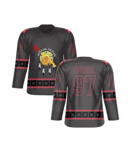 Maillots de hockey sur glace de haute qualité, vêtements de sport pour équipe, impression par sublimation personnalisée, maillots de hockey sur glace en polyester - Product Image 6