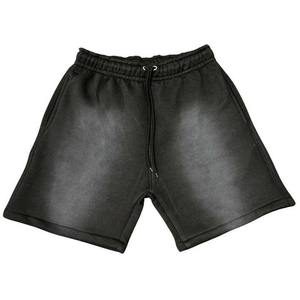 Moda de alta calidad lavado con ácido 440 Gsm Vintage gimnasio corto algodón cordón cintura verano hombres pantalones cortos fabricante ropa de calle - Product Image 3