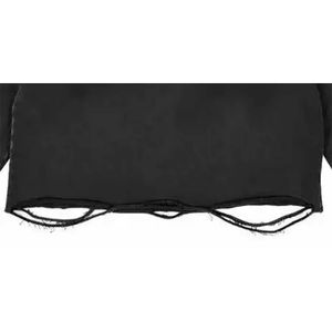 Exquis Vintage Distressed Acide Lavé Hommes Cropped Hoodie avec Logo Personnalisé Broderie Loose Fit Streetwear Raw Hem Plain Dyed - Product Image 4