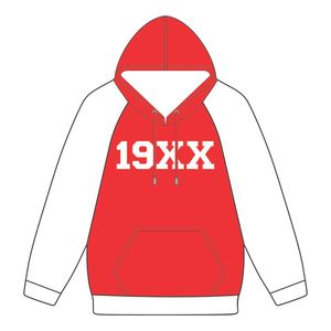 Anno di fondazione Pullover rosso KAP felpa con cappuccio maniche Raglan bianche in misto cotone greco confraternita abbigliamento divino nove HBCU greco - Product Image 2