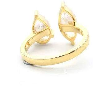 Anillo de compromiso de 14K cultivado en laboratorio con diamantes Colección única de anillos de joyería - Product Image 3