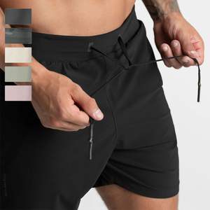 Pantalones cortos deportivos ecológicos antibacterianos de algodón 100% para hombre, elásticos, informales, para entrenamiento, antiarrugas, OEM, no tejidos - Product Image 6