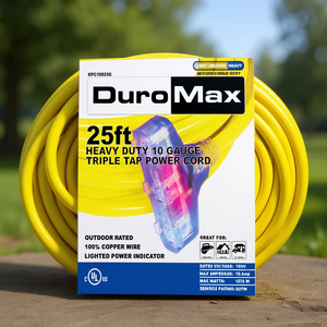 Cable de Extensión de Alimentación de Triple Conexión DuroMax XPC10025C de 25 Pies y Calibre 10 - Product Image 3
