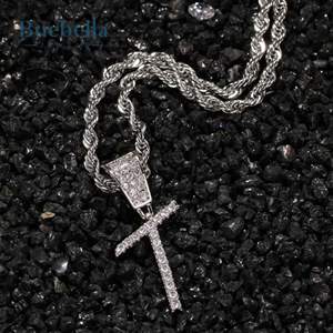 925 argent 18k plaqué or blanc VVS Moissanite diamant Hip Hop bijoux glacé 26 lettres pendentif personnalisé pour hommes pendentif - Product Image 2